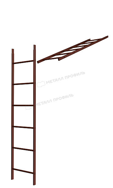 Лестница кровельная стеновая дл. 1860 мм без кронштейнов (8017) ― где заказать в Санкт-Петербурге? В нашем интернет-магазине!