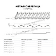 Металлочерепица МЕТАЛЛ ПРОФИЛЬ Монтерроса-SL (PURMAN-20-7024-0.5)