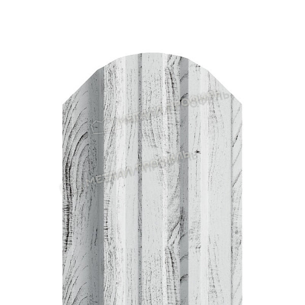 Штакетник металлический МЕТАЛЛ ПРОФИЛЬ TRAPEZE-O 16,5х118 (ECOSTEEL_MA-01-Беленый Дуб-0.5), цена 186.33 ₽: купить в Санкт-Петербурге.